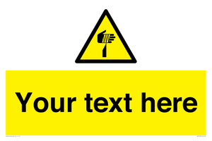 Custom Sharp Warning Sign